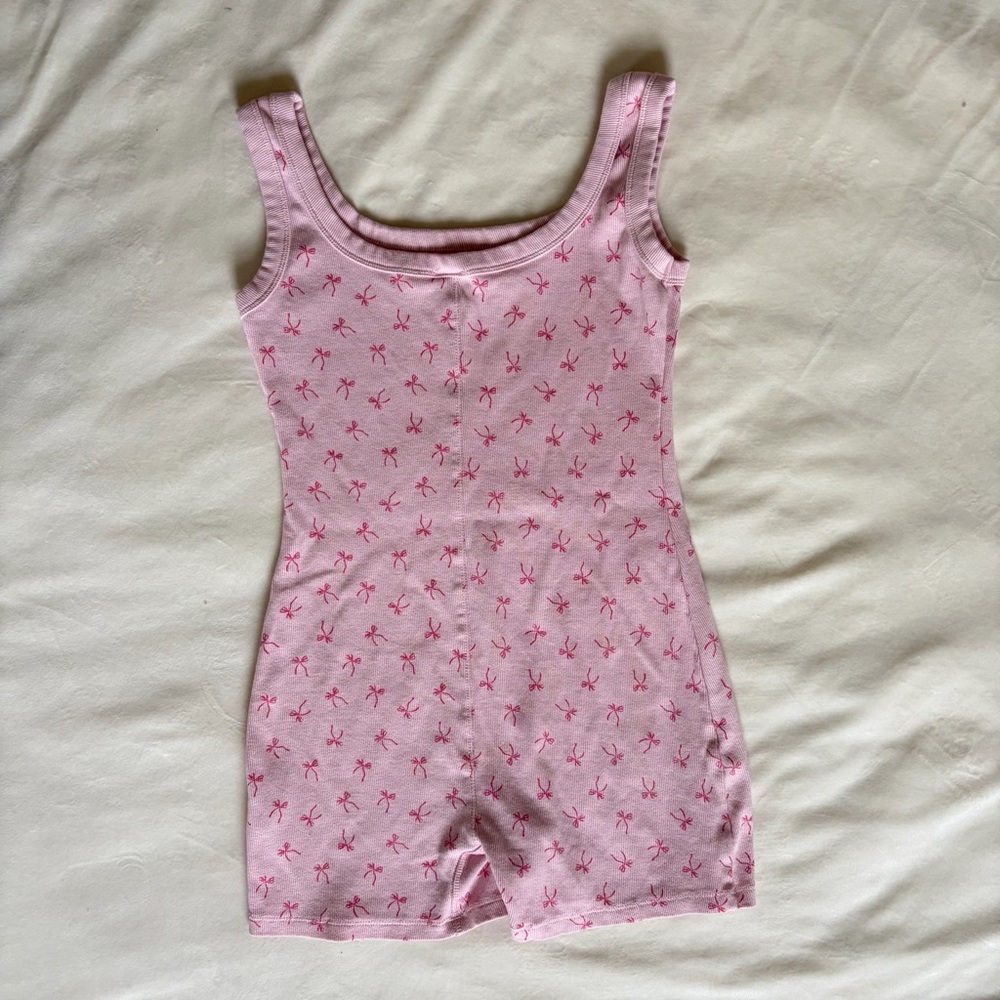 Pink Bow Playsuit